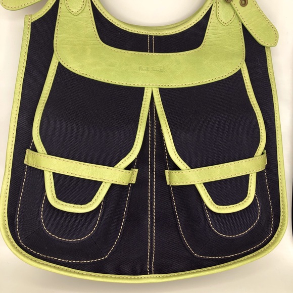 BNWOT PAUL SMITH LEATHER / CANVAS SHOULDER BAG - Picture 13 of 13